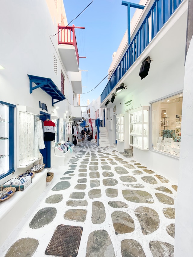 Mykonos narrow streets