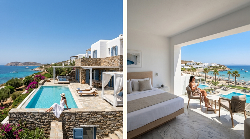 paros villas vs hotels